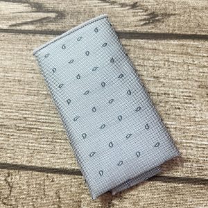 Pañuelo gris perla amebas