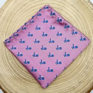 Pañuelo rosa vespas azules