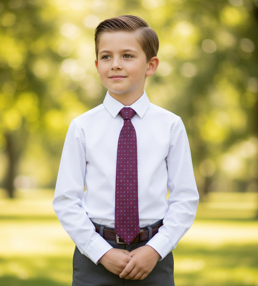 Corbata Buganvilla oscuro y azul - Imagen 3