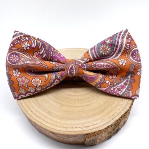 Pajarita paisley terracota