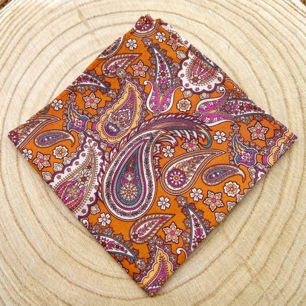 Pañuelo paisley terracota