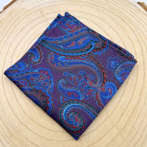 Pañuelo paisley azul y rojo