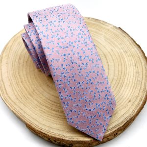 Corbata libelulas rosa