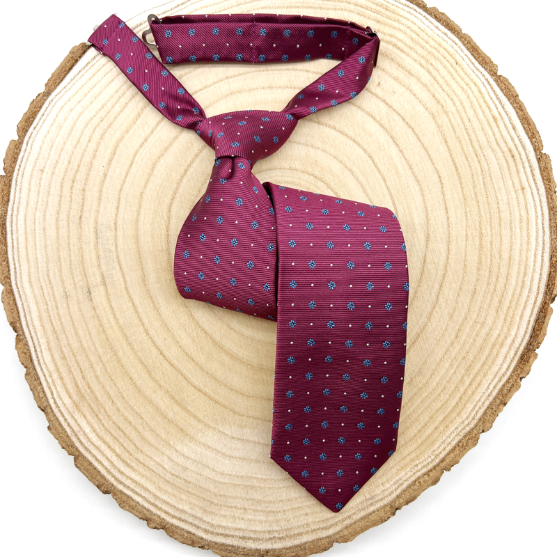 Corbata Buganvilla oscuro y azul - Imagen 5