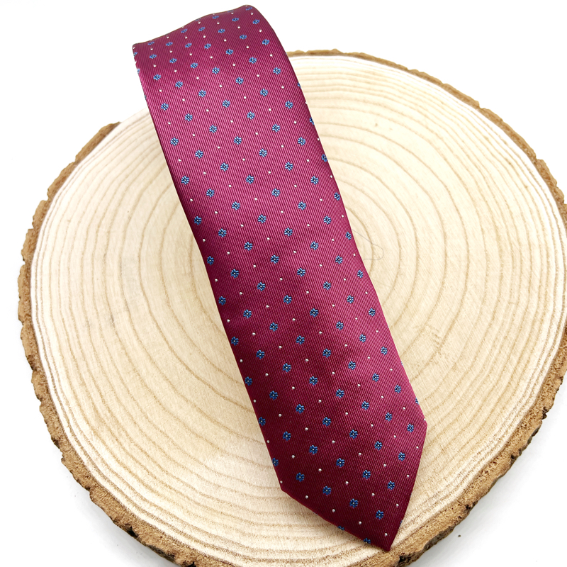 Corbata Buganvilla oscuro y azul