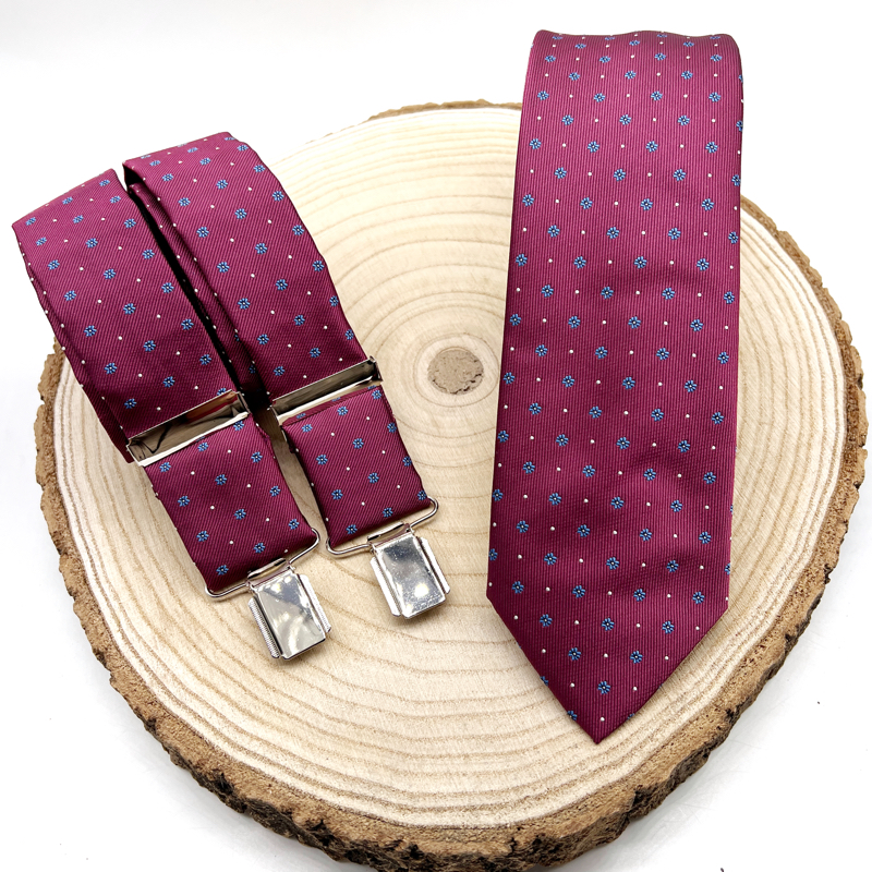 Corbata Buganvilla oscuro y azul - Imagen 10