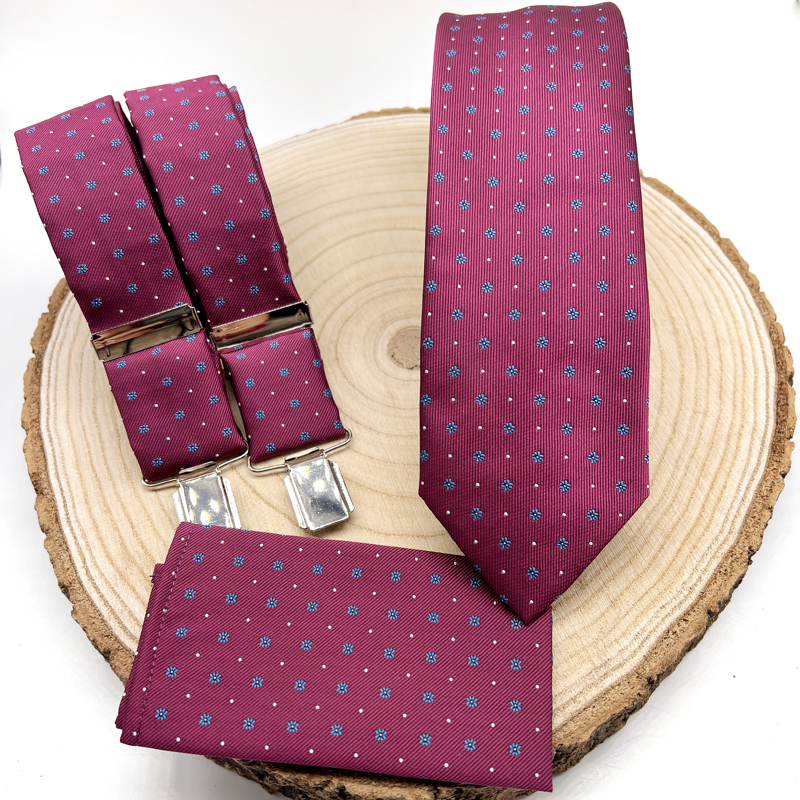 Corbata Buganvilla oscuro y azul - Imagen 11