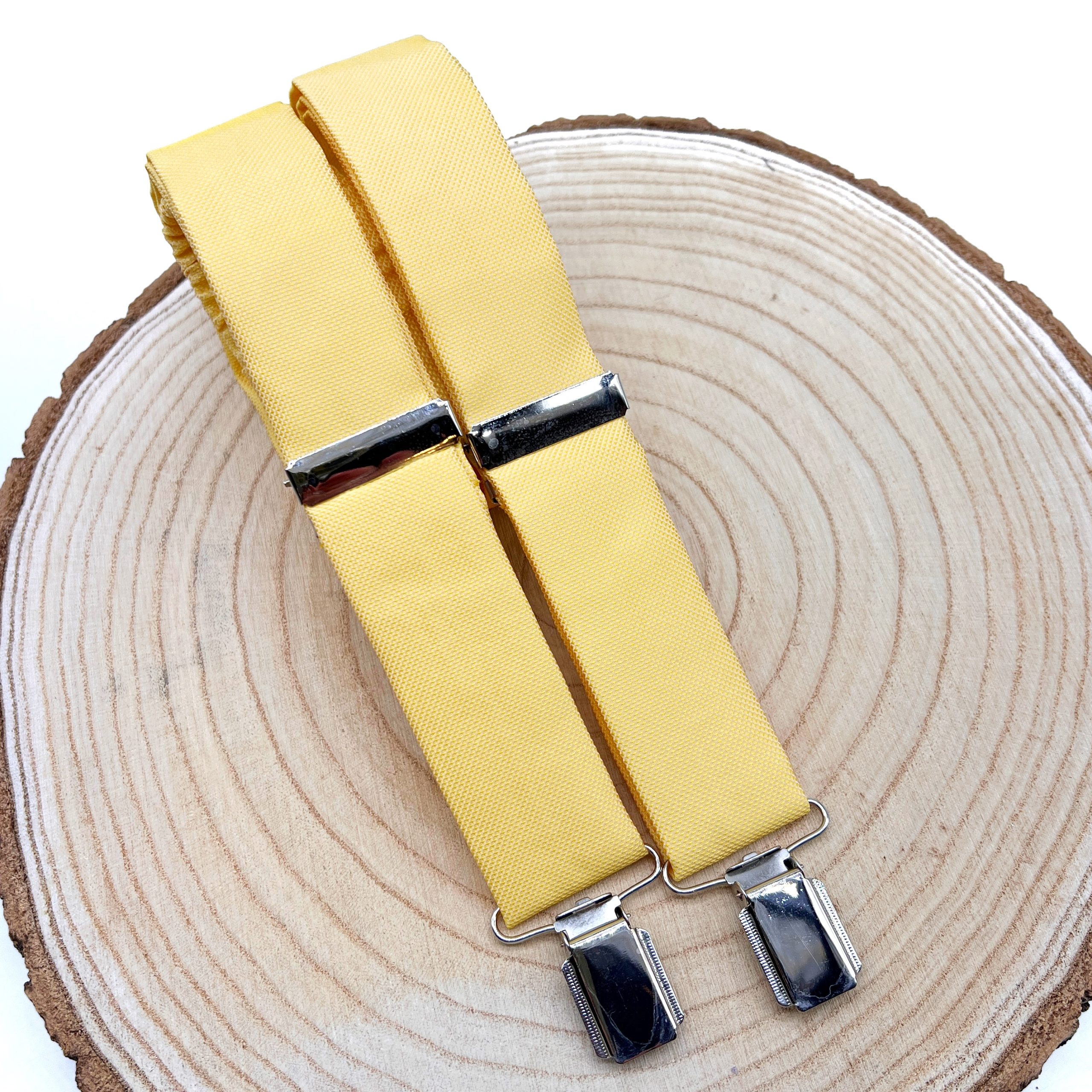 Tirantes y corbata amarillo textura - Imagen 5