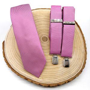 Tirantes y corbata Lavanda