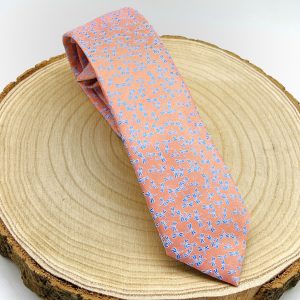 Corbata salmón libélulas