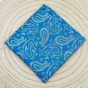 Pañuelo paisley esmeralda y azul