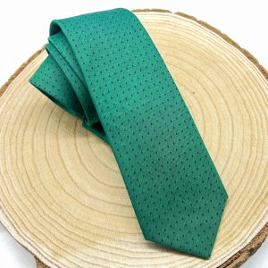 Corbata verde puntos azules