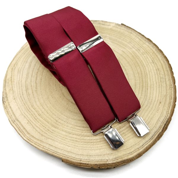 Tirantes y corbata granate claro - Imagen 6