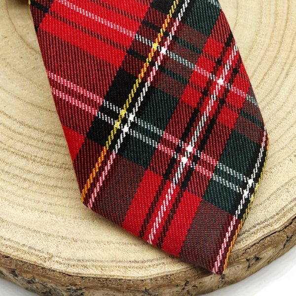 Corbata roja de cuadros escoceses - Imagen 3