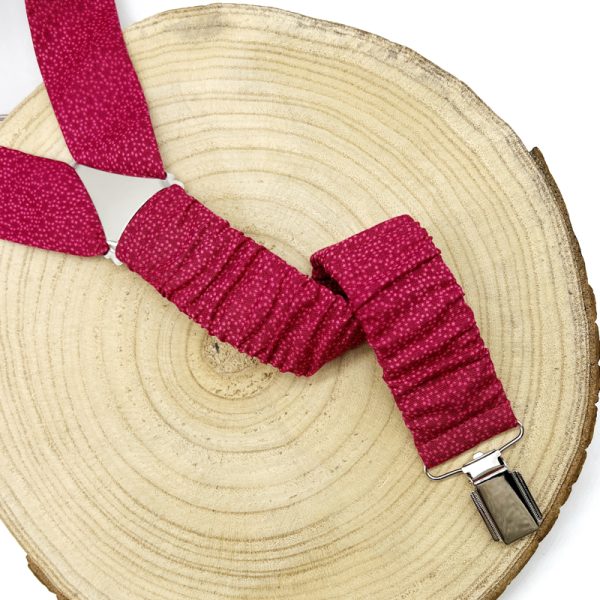 Tirantes y corbata frambuesa puntos - Imagen 6