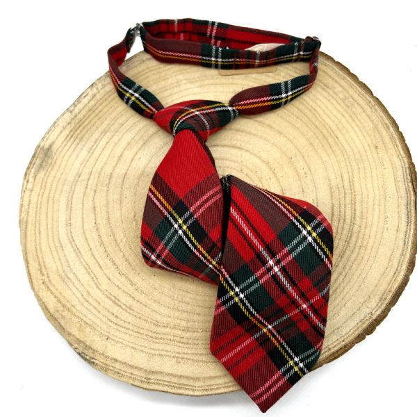 Corbata roja de cuadros escoceses - Imagen 4