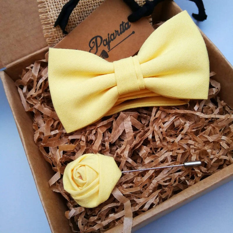 Pajarita y alfiler solapa