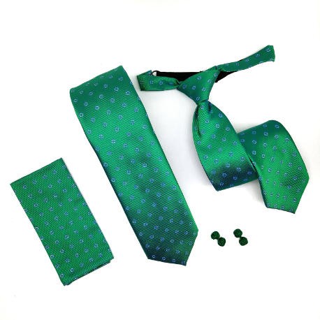 Pañuelo de bolsillo verde tornasol