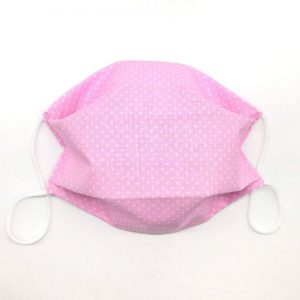 Mascarilla rosa lunares