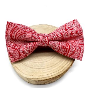 Pajarita roja paisley